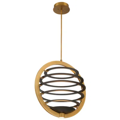 Eurofase Ombra 30" Wide Brass And Black Led Chandelier In Brown