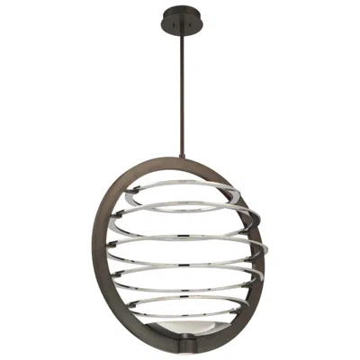 Eurofase Ombra 30.75 In. X 30 In. Integrated Led Chandelier In Nickel