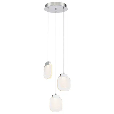 Eurofase Paget 10" Wide Chrome 3-light Led Mini Chandelier