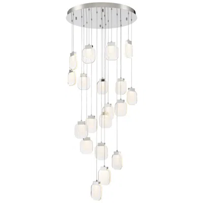 Eurofase Paget 19 Light Chandelier - Chrome With Clear Glass