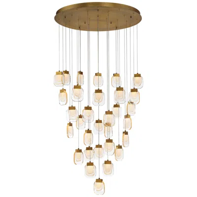 Eurofase Paget 39" Wide Gold Led Multi-light Pendant
