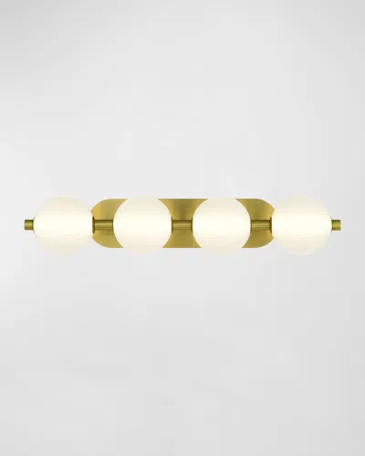 Eurofase Palmas 30" 4-light Led Vanity Light In Gold