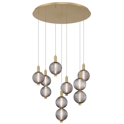 Eurofase Palmas 30" Wide Gold Led Multi-light Pendant