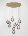 Eurofase Palmas 7-light Led Golden Pendant In Gold