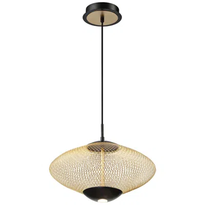 Eurofase Park 14 1/4" Matte Black Led Mid-century Modern Pendant Light