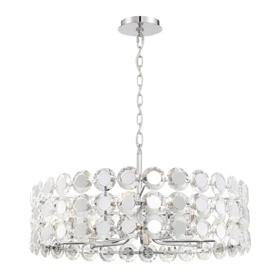 Eurofase Perrene 10 In. X 31.50 In. Chandelier In Chrome