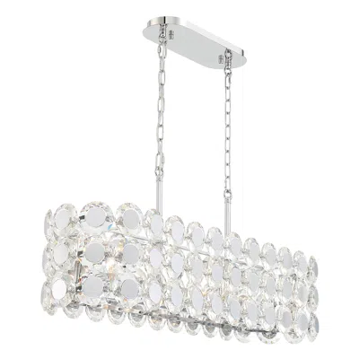 Eurofase Perrene 16 In. X 11 In. Chandelier In Chrome