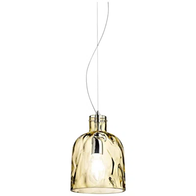 Eurofase Ponti 6" Wide Chrome And Amber Glass Mini Pendant