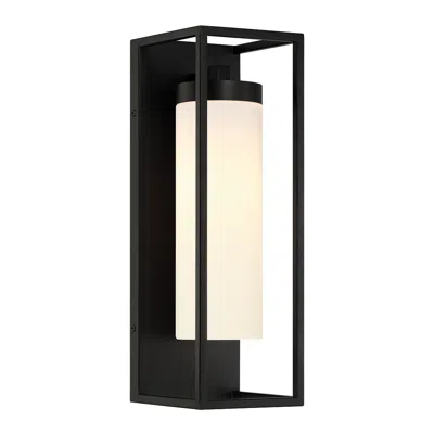 Eurofase Ren 16 1/2" High Black Outdoor Lantern Wall Light