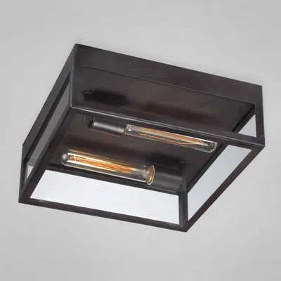 Eurofase Retto 2 - Light 13" Simple Square Flush Mount In Bronze