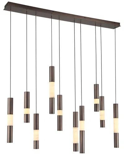 Eurofase Ronda 10-light 50in Linear Chandelier In Brown