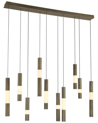 Eurofase Ronda 10-light 50in Linear Chandelier In Brown