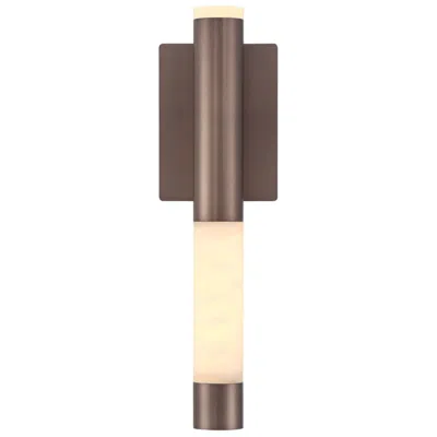 Eurofase Ronda 16" Integrated Led Outdoor Wall Sconce - Harlow Bronze In Brown