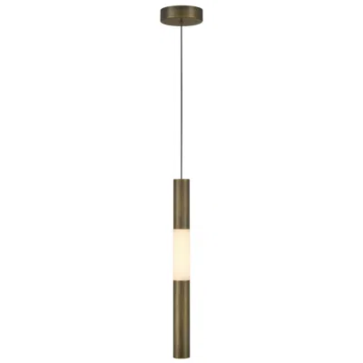 Eurofase Ronda 21" Led Pendant In Weathered Brass In Brown