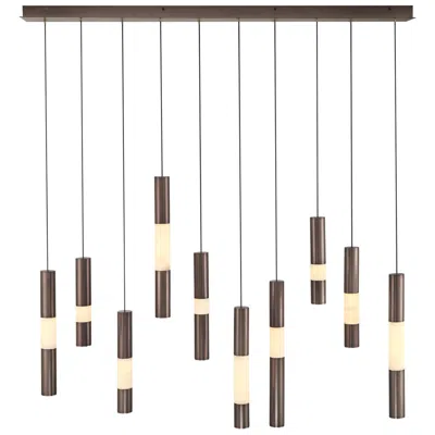 Eurofase Ronda 50" Integrated Led Linear Chandelier, Harlow Bronze In Brown