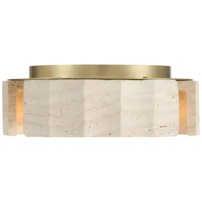 Eurofase Roslington 12" Integrated Led Flush Mount In Gold In White