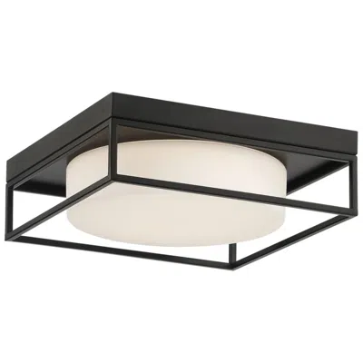 Eurofase Rover 12" Black With White Glass Led Ceiling Light