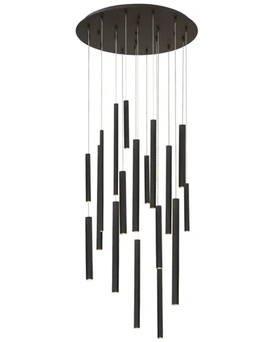 Eurofase Santana 18-light 24in Multi Drop Chandelier In Black