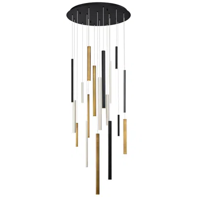 Eurofase Santana 24" Wide Tri-color Led Modern Multi Light Pendant