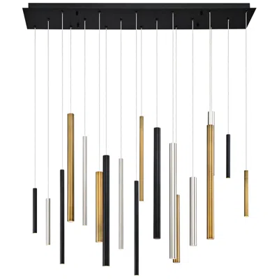 Eurofase Santana 42" Wide 18-light Tri-color Modern Linear Led Pendant
