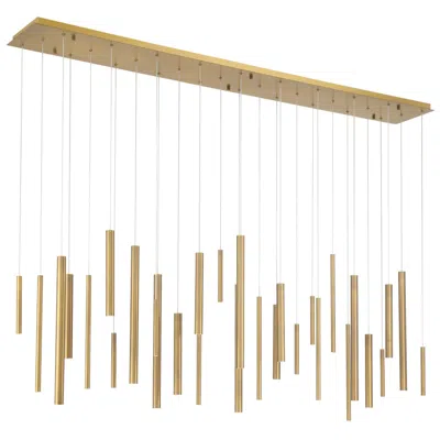 Eurofase Santana 72" Wide Brass 30-light Led Linear Pendant