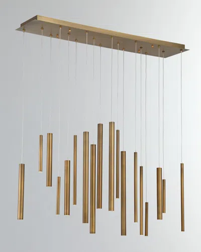 Eurofase Santana Linear Chandelier In Antique Brass