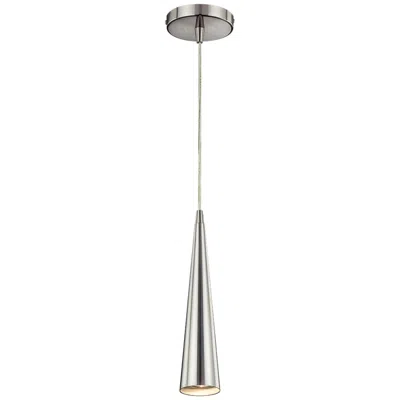 Eurofase Sliver 12" High Satin Nickel Mini Pendant Light