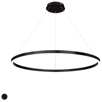 Eurofase Spunto 47 1/2" Wide Matte Black Led Ring Chandelier