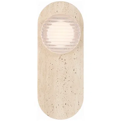 Eurofase Sternn 15" Integrated Led Outdoor Wall Sconce In Travertine