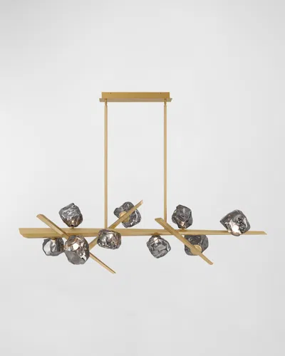 Eurofase Thorah 9-light Led Golden Chandelier In Brown