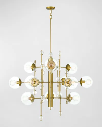 Eurofase Traiton 12-light Golden Chandelier