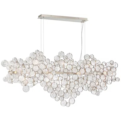 Eurofase Trento 55 3/4" Wide Champagne Silver 15-light Oval Chandelier
