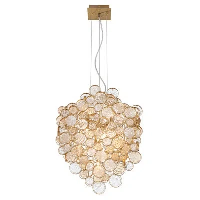 Eurofase Trento 7 Light Chandelier In Antique Gold In Brown