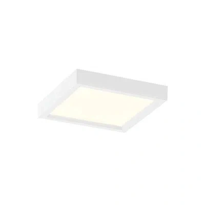 Eurofase Troy Led Flushmount - Square, 15w, 5cct, Black In White
