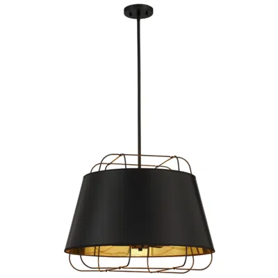 Eurofase Tura 18 In. X 24 In. 6 Light Pendant In Black