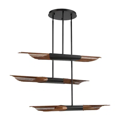 Eurofase Umura 3.50 In. X 52 In. Integrated Led Chandelier In Black
