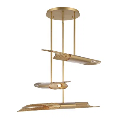 Eurofase Umura 3.50 In. X 52 In. Integrated Led Chandelier In Gold