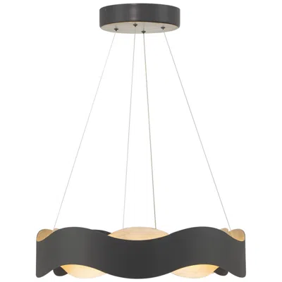 Eurofase Vaughan 24" Wide Black And Silver Modern Led Chandelier