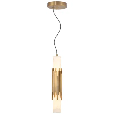 Eurofase Venna 17" Integrated Led Pendant In Antique Brass
