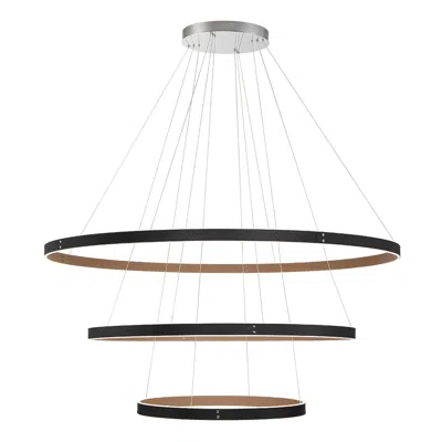 Eurofase Verdura 60" Wide Matte Black 3-tier Led Chandelier