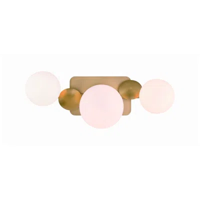 Eurofase Vine 3-light Led Vanity Bath Light, Gold With Opal Glass