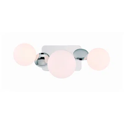 Eurofase Vine  3-light Led Vanity Bath Light, Polished Nickel, Opal Glass