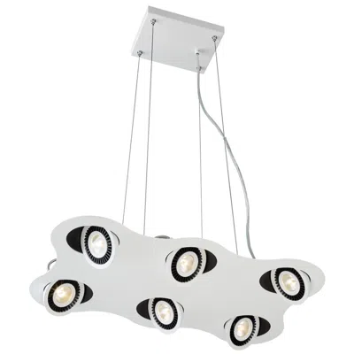 Eurofase Vision 72 In. X 22 In. Integrated Led Pendant In White/black