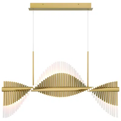 Eurofase Voltik 39 1/2"w Matte Gold Led Linear Chandelier
