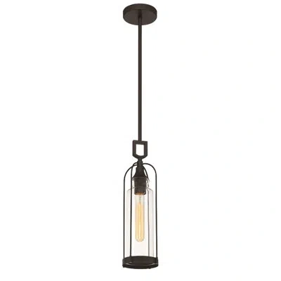 Eurofase Yasmin 1-light Outdoor Mini Pendant Light, Black In Powder Coated Finish
