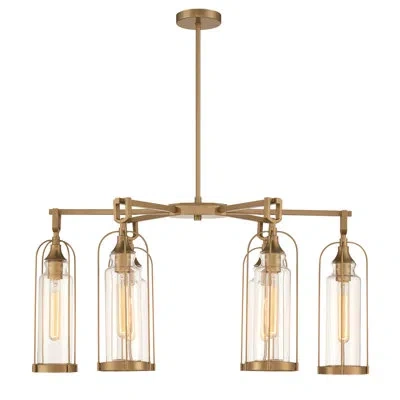 Eurofase Yasmin 6-light Linear Chandelier In Gold