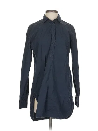 Pre-owned European Culture Long Sleeve Button Down Shirt In Blue