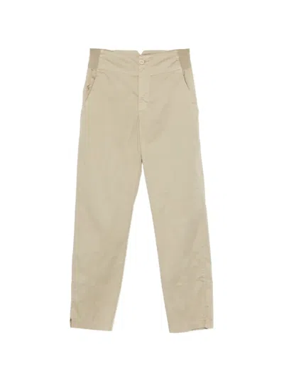 European Culture Straight-leg Cropped Trousers In Nude