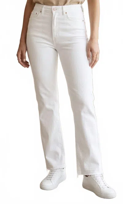 European Culture Straight Leg Jean In White In Red