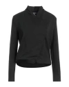 European Culture Woman Blazer Black Size Xl Cotton, Lyocell In Black